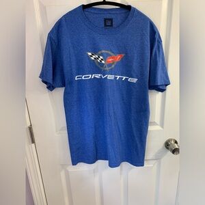 GM Corvette Logo Shirt in Blue size Medium